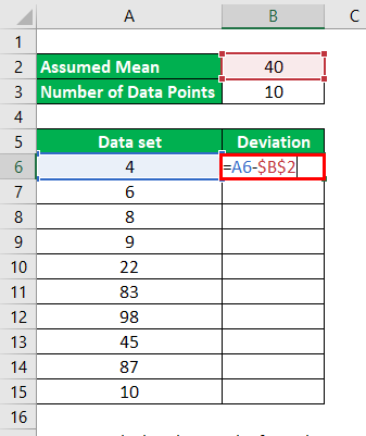 Calculation of Deviations
