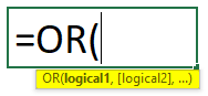 OR Formula in Excel