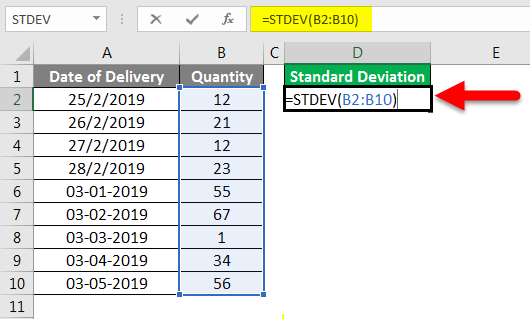 Standard Deviation Formula example 2-3