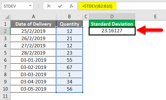 Standard Deviation Formula example 2-4