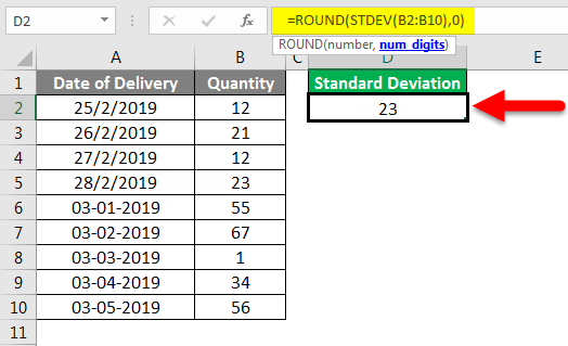 Standard Deviation Formula example 2-6