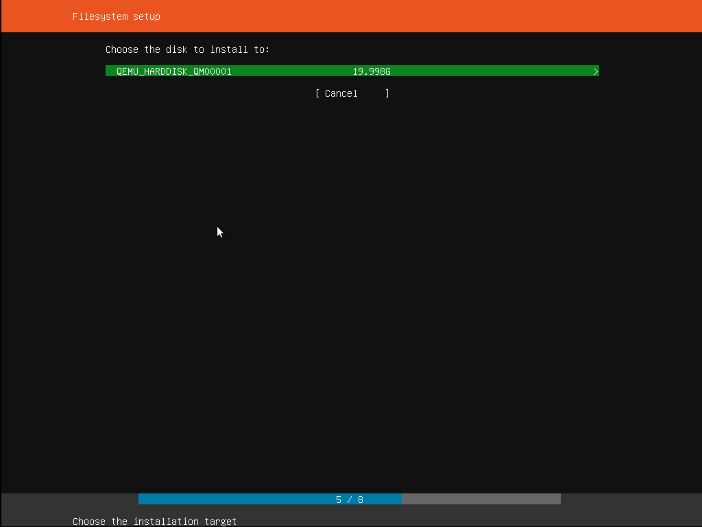 Ubuntu Server step 7