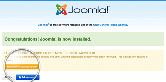 congratulation joomla