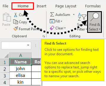 find in excel method 1-1