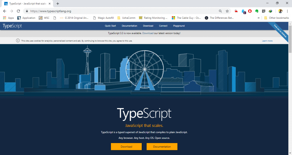 TypeScript installation Step 1