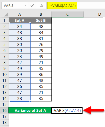variance example 2-2