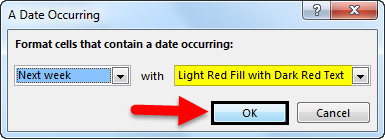 Conditional Formatting For Dates Example 1-2
