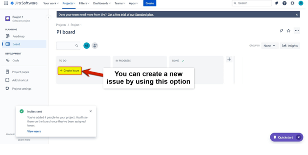 Create issues jira