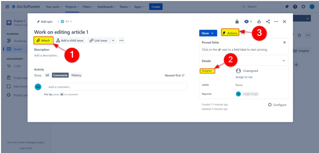 Create work on editing article
