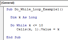 VBA Do While Example 1-4
