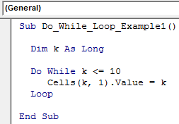 VBA Do While Example 1-5
