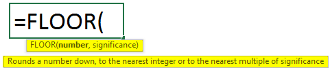 FLOOR Function syntax