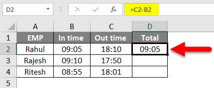 How To Sum Time In Excel Example 1-2