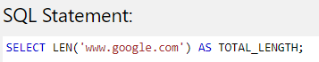 T SQL String Functions - LEN TSQL