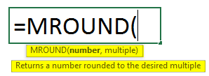 MROUNDUP function syntax