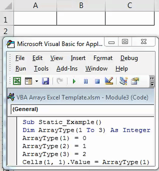Static Arrays Example 1-2
