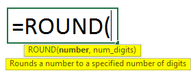 Round Function Syntax