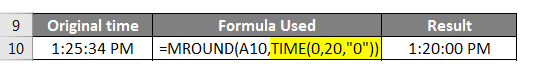 Round time formula