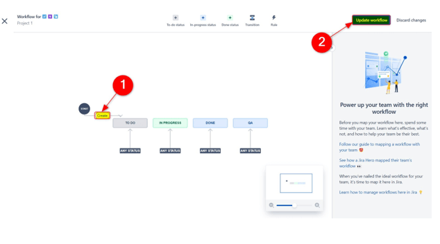 Set up a workflow update