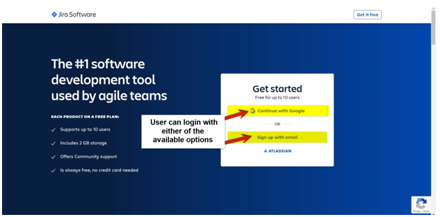 Sign up for a Jira Software account