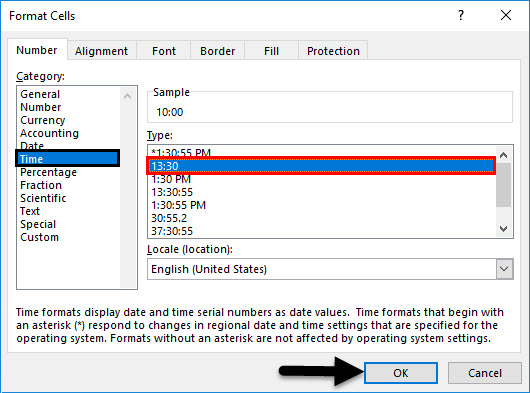 Timesheet in Excel Example 1-5