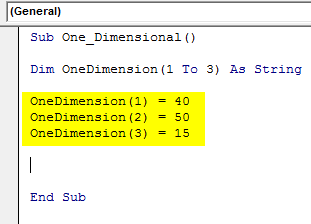 One Dimensional Array 1