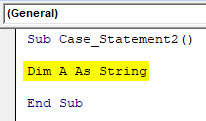 VBA Case Example 2-2