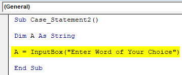 VBA Case Example 2-3