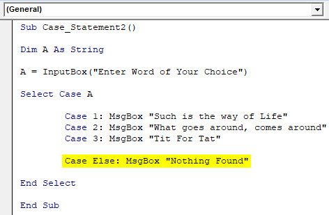 VBA Case Example 2-6