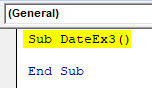 VBA Date Example 3-2