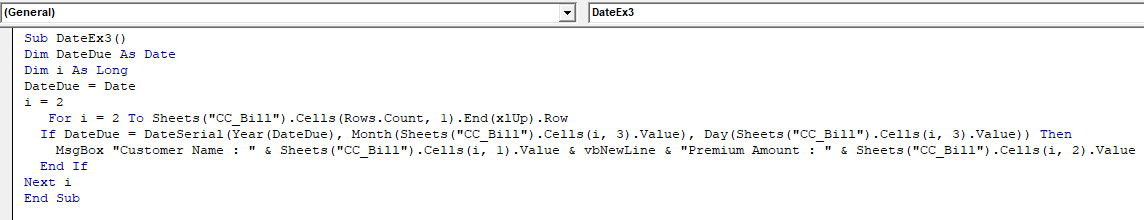 VBA Date Example 3-4