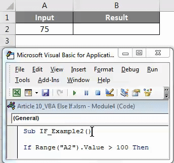 If With Else Statement Result 2