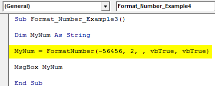 VBA Format Number Example 3-1