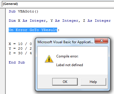 VBA GoTo Example 2-6