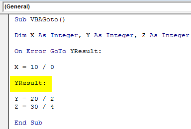 VBA GoTo Example 2-7