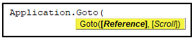 VBA GoTo Syntax