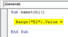 VBA Match Example 1-3