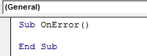 VBA On Error Example 1-1