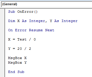 VBA On Error Example 1-5