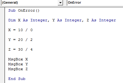 VBA On Error Example 2-2