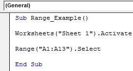 VBA Range Example 1-4