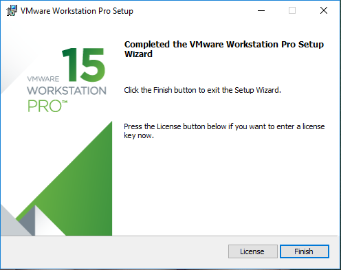 VMware installation gets completed