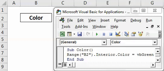 VBA Colour Index Example 1-8