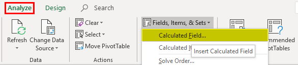 Pivot Table Formula in Excel 4
