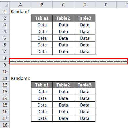 Excel Insert Page Break Example 1-5