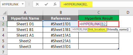 HYPERLINK Formula in Excel example 1-4