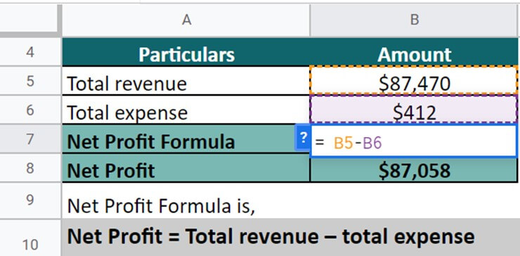 Income statement solution