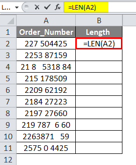 LEN Formula Example 4-1