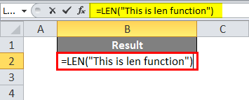 LEN Formula in Excel Example 3-1