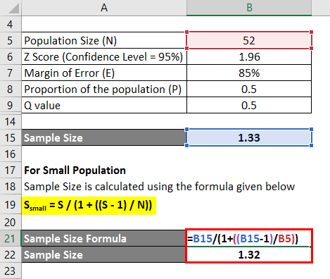 Sample Size For Small Population Example 2-3